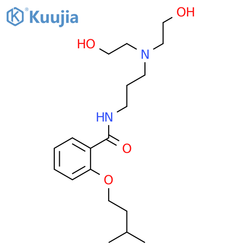 N-[3-[bis(2-hydroxyethyl)amino]propyl]-2-(3-methylbutoxy)benzamide structure