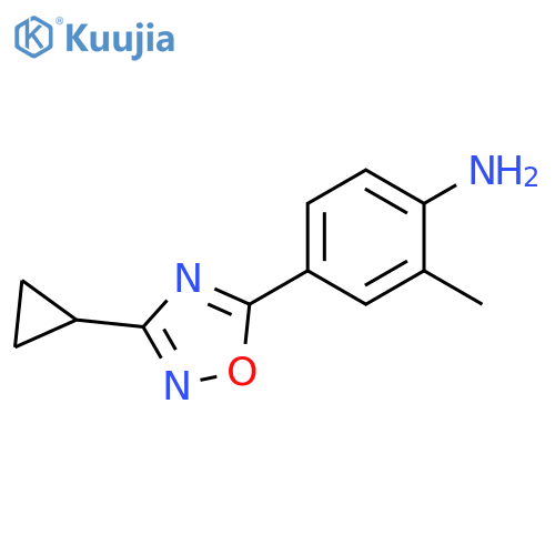 4-(3-cyclopropyl-1,2,4-oxadiazol-5-yl)-2-methylaniline structure