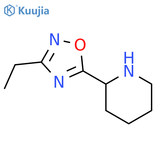 2-(3-Ethyl-1,2,4-oxadiazol-5-yl)piperidine structure