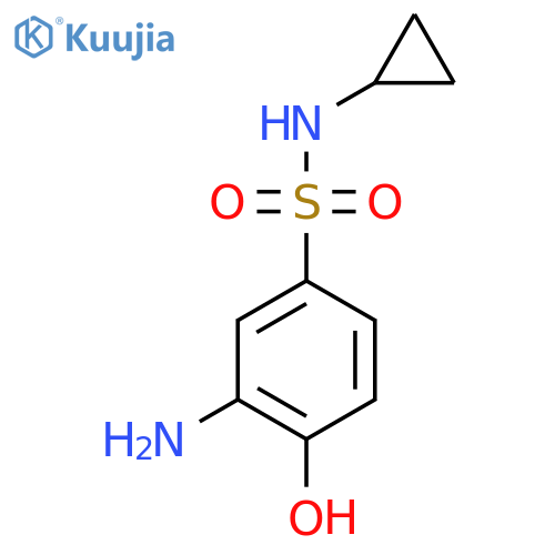 3-amino-N-cyclopropyl-4-hydroxybenzene-1-sulfonamide structure
