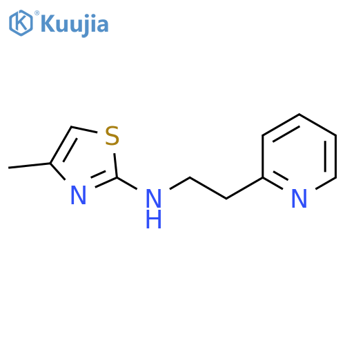 4-methyl-N-2-(pyridin-2-yl)ethyl-1,3-thiazol-2-amine structure
