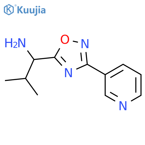 2-Methyl-1-3-(pyridin-3-yl)-1,2,4-oxadiazol-5-ylpropan-1-amine structure