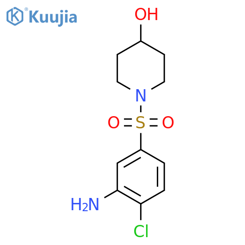 1-(3-Amino-4-chlorophenyl)sulfonyl-4-piperidinol structure