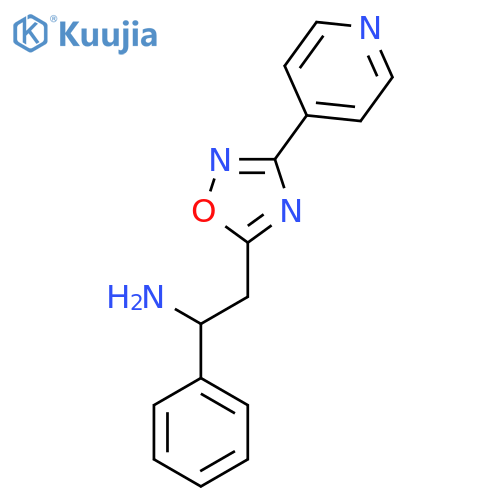1-Phenyl-2-(3-(pyridin-4-yl)-1,2,4-oxadiazol-5-yl)ethanamine structure