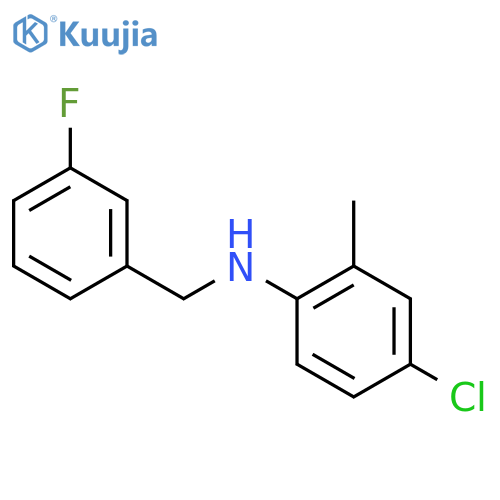 4-chloro-n-(3-fluorobenzyl)-2-methylaniline structure