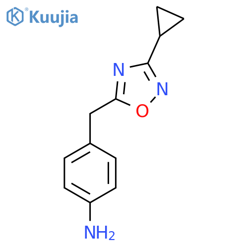 4-(3-cyclopropyl-1,2,4-oxadiazol-5-yl)methylaniline structure