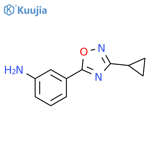 3-(3-cyclopropyl-1,2,4-oxadiazol-5-yl)aniline structure