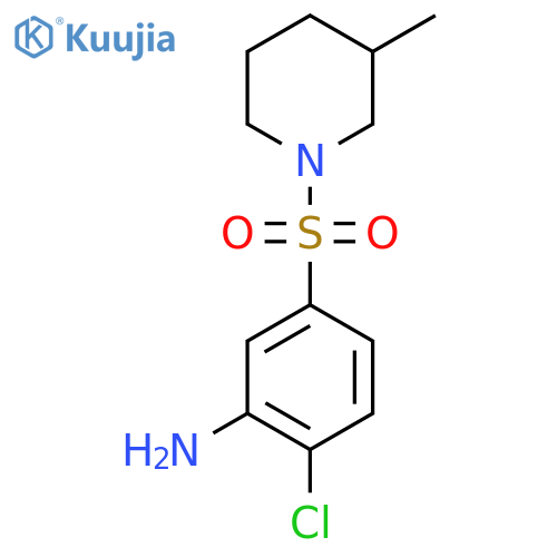 2-Chloro-5-[(3-methyl-1-piperidinyl)sulfonyl]-aniline structure