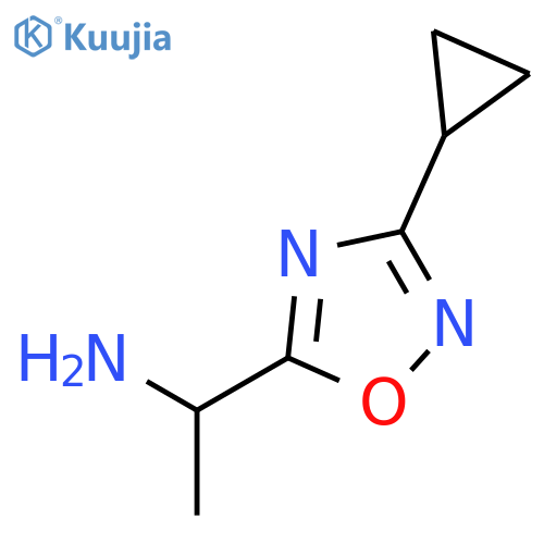 1-(3-Cyclopropyl-1,2,4-oxadiazol-5-yl)ethanamine structure