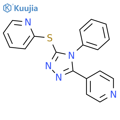 Pyridine,2-[[4-phenyl-5-(4-pyridinyl)-4H-1,2,4-triazol-3-yl]thio]- structure