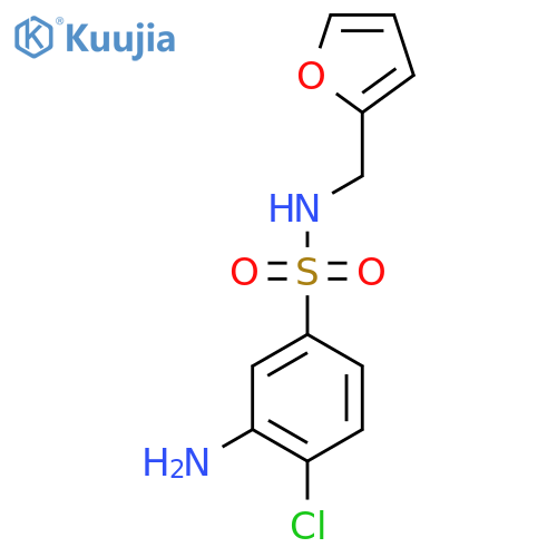 3-Amino-4-chloro-N-(2-furylmethyl)-benzenesulfonamide structure