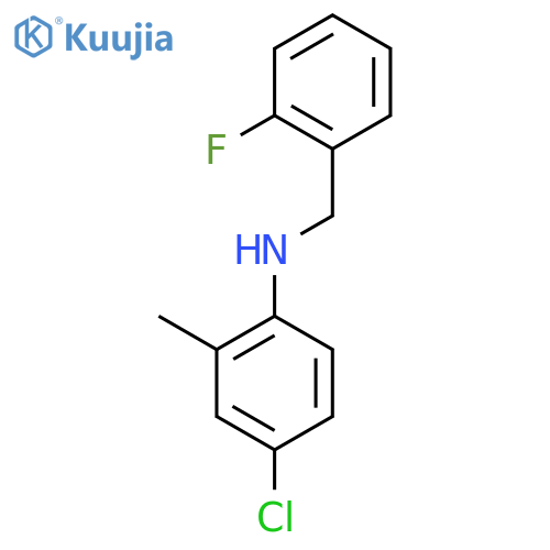 4-Chloro-N-(2-fluorobenzyl)-2-methylaniline structure