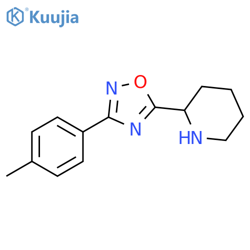 2-[3-(4-Methylphenyl)-1,2,4-oxadiazol-5-yl]piperidine hydrochloride structure