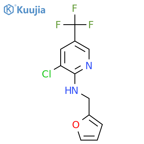 N-3-Chloro-5-(trifluoromethyl)-2-pyridinyl-N-(2-furylmethyl)amine structure