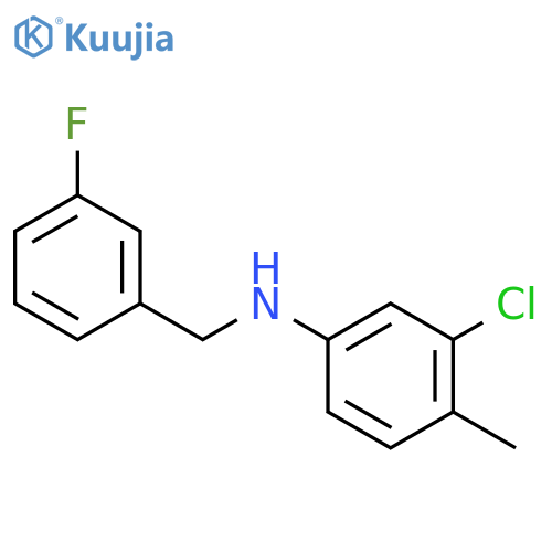 3-chloro-n-(3-fluorobenzyl)-4-methylaniline structure