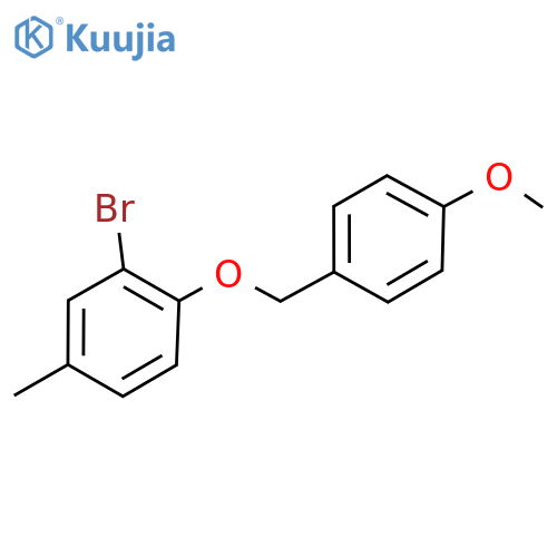2-Bromo-1-((4-methoxybenzyl)oxy)-4-methylbenzene structure
