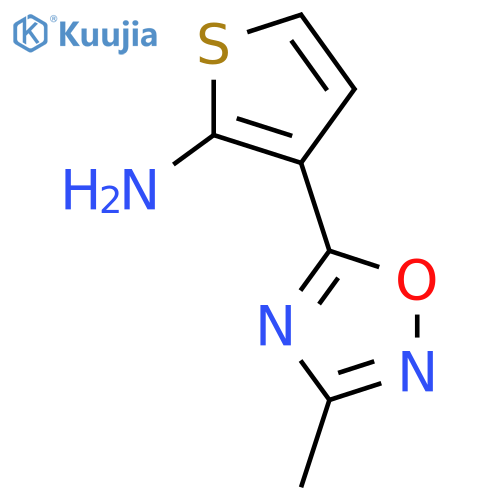 3-(3-methyl-1,2,4-oxadiazol-5-yl)thiophen-2-amine structure