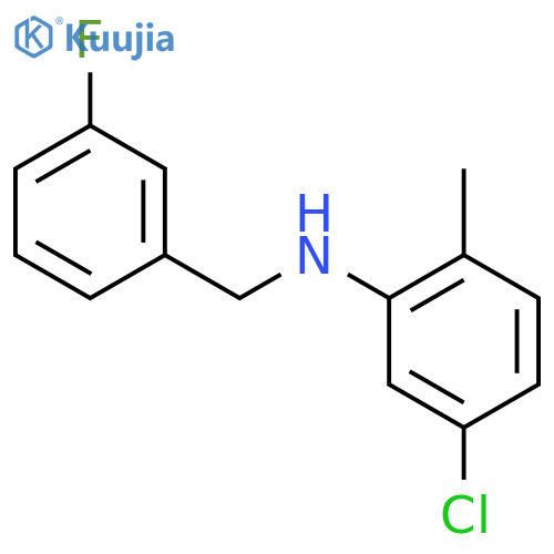 5-chloro-n-(3-fluorobenzyl)-2-methylaniline structure