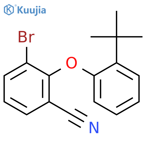 Benzonitrile, 3-bromo-2-[2-(1,1-dimethylethyl)phenoxy]- structure