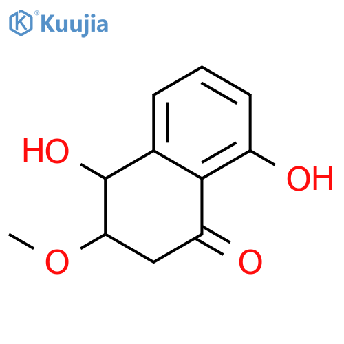(3S,4R)-4,8-dihydroxy-3-methoxy-3,4-dihydro-1(2H)-naphthalenone structure