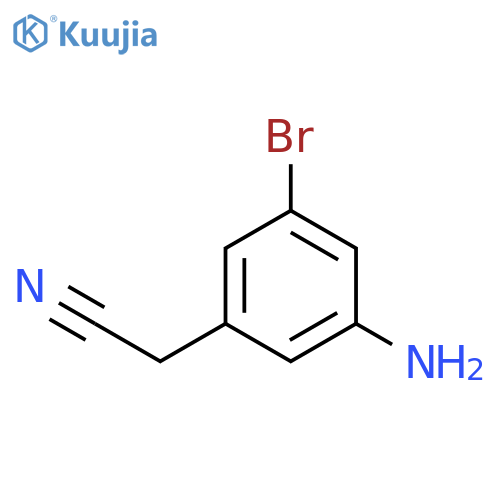 Benzeneacetonitrile, 3-amino-5-bromo- structure
