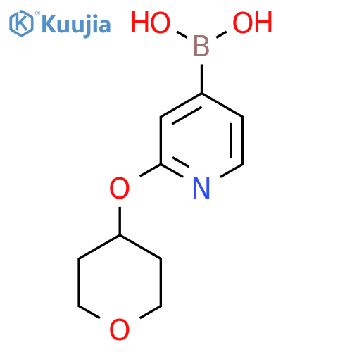 (2-((Tetrahydro-2H-pyran-4-yl)oxy)pyridin-4-yl)boronic acid structure