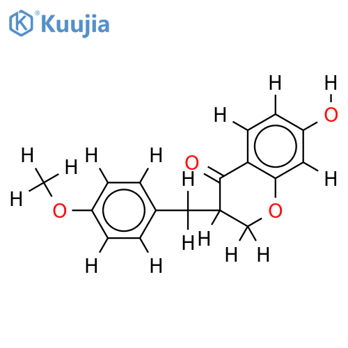 3-(4-methoxy)-benzyl-7-hydroxy-4-chromanone structure