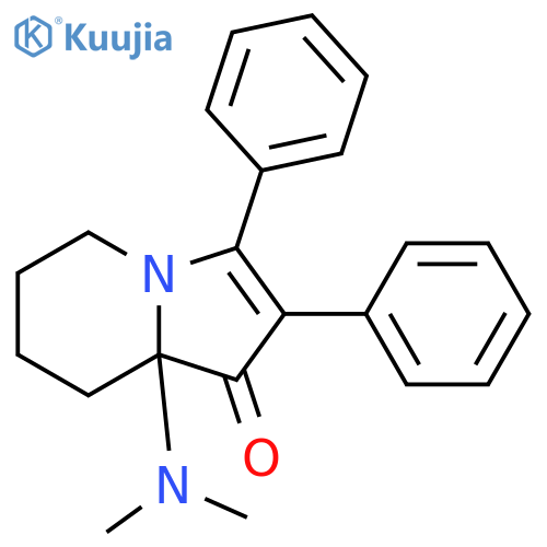 1(5H)-Indolizinone,8a-(dimethylamino)-6,7,8,8a-tetrahydro-2,3-diphenyl- structure