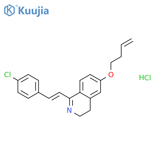 Isoquinoline, 6-(3-butenyloxy)-1-[2-(4-chlorophenyl)ethenyl]-3,4-dihydro-, hydrochloride structure
