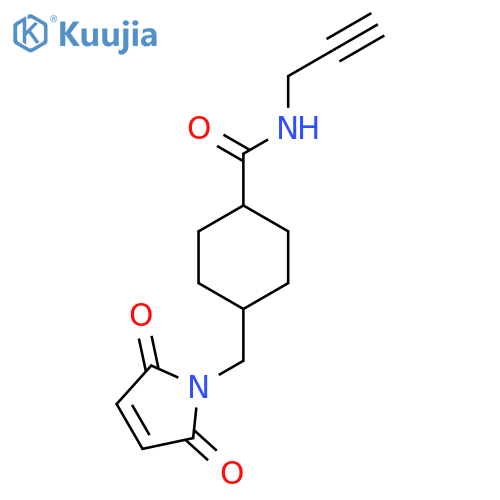 4-((2,5-Dioxo-2,5-dihydro-1H-pyrrol-1-yl)methyl)-N-(prop-2-yn-1-yl)cyclohexanecarboxamide structure