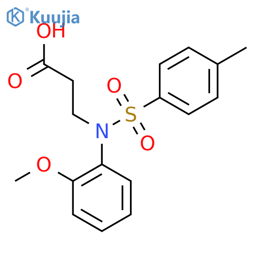 3-N-(2-Methoxyphenyl)4-methylbenzenesulfonamidopropanoic Acid structure