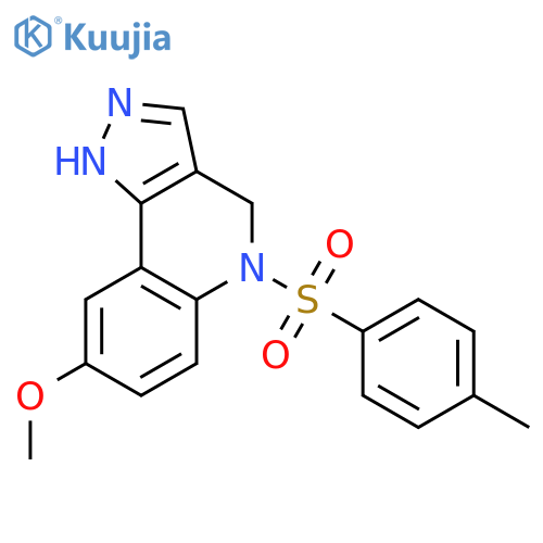 2H-Pyrazolo[4,3-c]quinoline,4,5-dihydro-8-methoxy-5-[(4-methylphenyl)sulfonyl]- structure