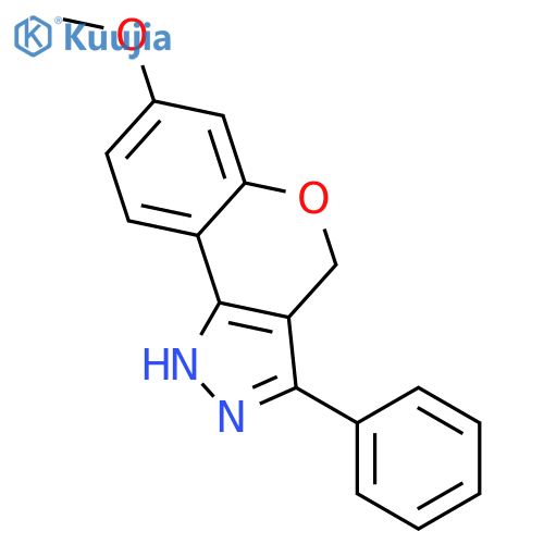 [1]Benzopyrano[4,3-c]pyrazole,2,4-dihydro-7-methoxy-3-phenyl- structure