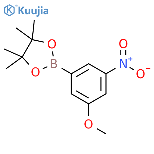 2-(3-methoxy-5-nitrophenyl)-4,4,5,5-tetramethyl-1,3,2-dioxaborolane structure