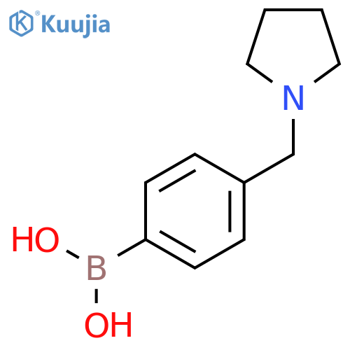 {4-[(pyrrolidin-1-yl)methyl]phenyl}boronic acid structure