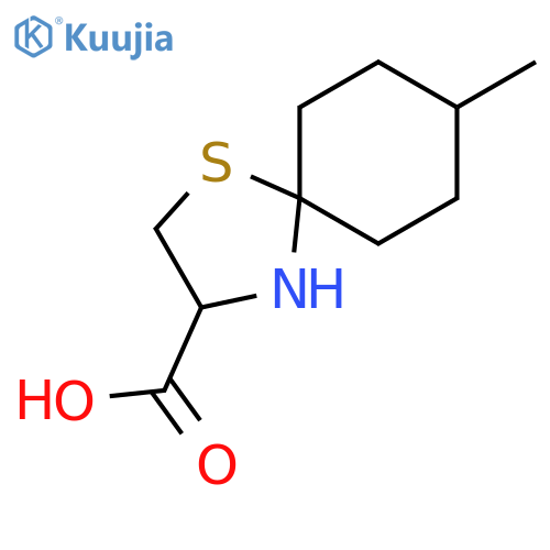 8-Methyl-1-thia-4-azaspiro4.5decane-3-carboxylic acid structure