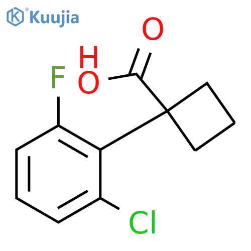 1-(2-chloro-6-fluorophenyl)cyclobutane-1-carboxylic acid structure