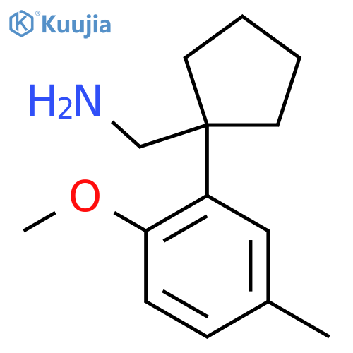 1-(2-methoxy-5-methylphenyl)cyclopentylmethanamine structure