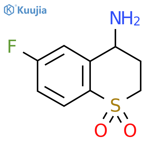 4-amino-6-fluoro-3,4-dihydro-2H-1lambda6-benzothiopyran-1,1-dione structure