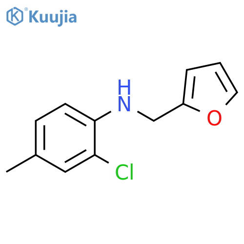 2-chloro-N-(furan-2-yl)methyl-4-methylaniline structure