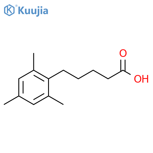 5-(2,4,6-trimethylphenyl)pentanoic acid structure