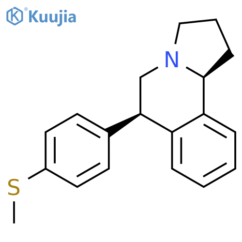 Pyrrolo[2,1-a]isoquinoline,1,2,3,5,6,10b-hexahydro-6-[4-(methylthio)phenyl]-, (6R,10bS)- structure