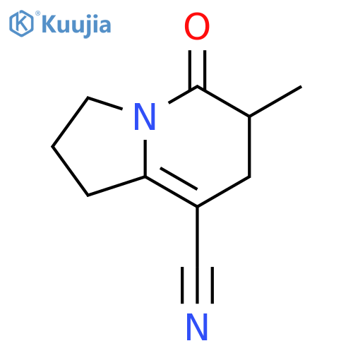1,2,3,5,6,7-hexahydro-6-methyl-5-oxo-8-Indolizinecarbonitrile structure