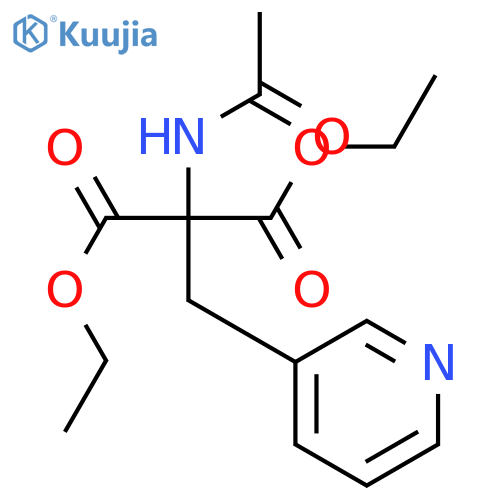 Diethyl 2-acetamido-2-(pyridin-3-ylmethyl)propanedioate structure