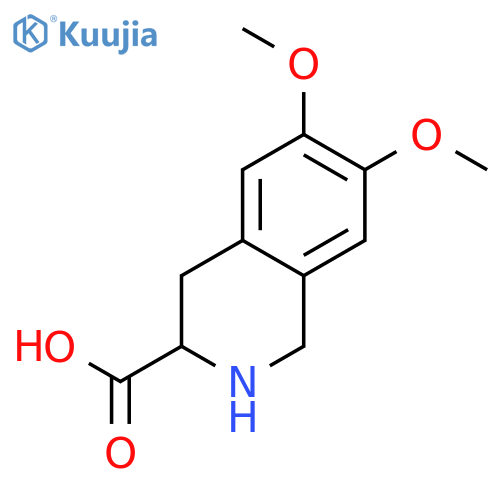 (3S)-6,7-dimethoxy-1,2,3,4-tetrahydroisoquinoline-3-carboxylic acid structure
