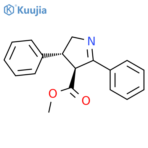 2H-Pyrrole-4-carboxylic acid, 3,4-dihydro-3,5-diphenyl-, methyl ester, trans- structure