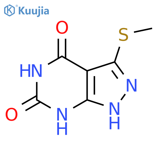 3-(methylsulfanyl)-1H,4H,5H,6H,7H-pyrazolo3,4-dpyrimidine-4,6-dione structure