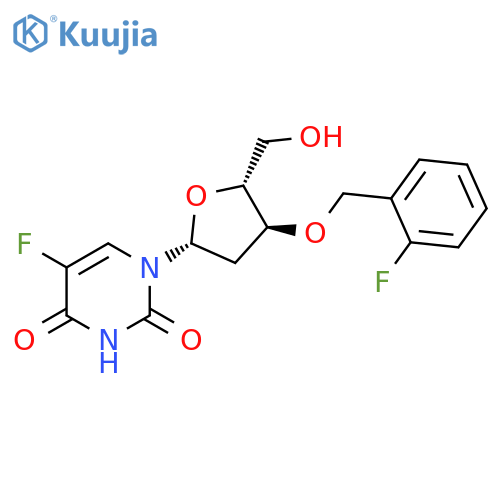 Uridine, 2'-deoxy-5-fluoro-3'-O-[(2-fluorophenyl)methyl]- structure