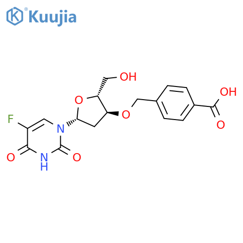 Uridine, 3'-O-[(4-carboxyphenyl)methyl]-2'-deoxy-5-fluoro- structure