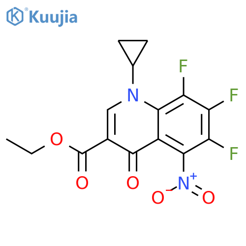 Ethyl 1-cyclopropyl-6,7,8-trifluoro-5-nitro-4-oxo-1,4-dihydroquinoline-3-carboxylate structure